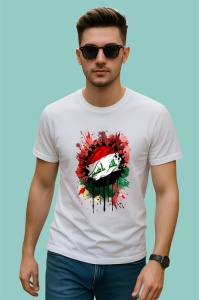 Tricou Iraq Steag Splash Art, Copii | Dama | Barbat