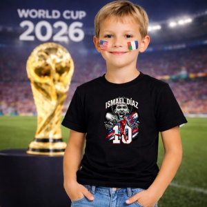 Tricou Ismael Diaz Panama World Cup Fifa 2026, din bumbac 100%, tricou negru, Copii | Dama | Barbat - Img 5