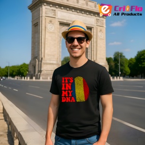 Tricou It's in my ADN Romania Negru |Colectia Tricouri Romania - Img 9