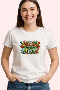 Tricou Iubesc Echipa Mea Suporteri Stadion V1, din bumbac 100% , tricou alb pentru Copii | Dama | Barbat - Img 3