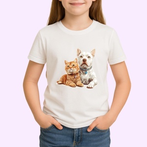 Tricou Jack Russell Terrier si pisica tabby echipa vesela Copii | Dama | Barbat Barbat