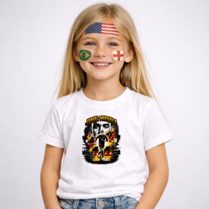 Tricou Jamal Musiala Germany World Cup Fifa 2026, din bumbac 100%, tricou alb, Copii | Dama | Barbat - Img 2