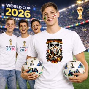 Tricou Jamal Musiala Germany World Cup Fifa 2026 V2, din bumbac 100%, tricou alb, Copii | Dama | Barbat - Img 7