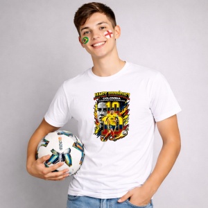 Tricou James Rodriguez Colombia World Cup Fifa 2026, din bumbac 100%, tricou alb, Copii | Dama | Barbat