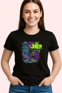 Tricou Joker carnaval haotic stil stropi, Copii | Dama | Barbat , tricou negru - Img 3