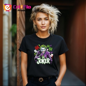 Tricou Joker privire sinistra ha ha verde, Copii | Dama | Barbat , tricou negru - Img 8