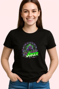 Tricou Joker roata mare tema carnaval, Copii | Dama | Barbat , tricou negru - Img 3