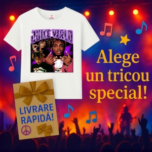 Tricou Juice WRLD - Purple Splash, muzica Pop Rock / Indie Pop, Dama | Barbat | Copii - Img 9