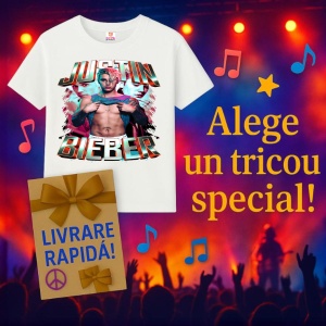 Tricou Justin Bieber - Shirtless Portrait, muzica Hip-Hop / Trap, Dama | Barbat | Copii - Img 5
