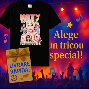 Tricou Katy Perry - Pop Art Style, muzica Hip-Hop / Rap, Dama | Barbat | Copii, Culoare Negru - Img 7