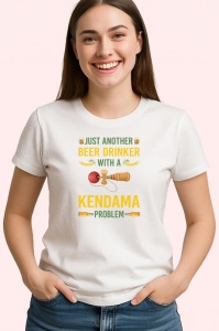 Tricou Kendama funny pentru iubitori de bere design comic, din bumbac 100%, tricou alb, Copii | Dama | Barbat - Img 2