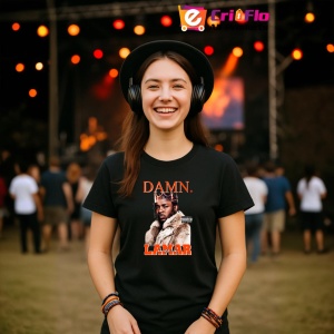 Tricou Kendrick Lamar - DAMN., muzica RAP, Dama | Barbat | Copii, Culoare Negru - Img 5