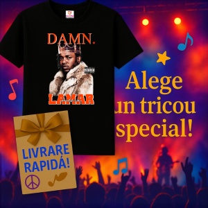 Tricou Kendrick Lamar - DAMN., muzica RAP, Dama | Barbat | Copii, Culoare Negru - Img 7