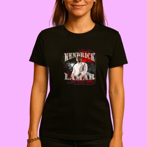 Tricou Kendrick Lamar - Red Split, muzica RAP, Dama | Barbat | Copii, Culoare Negru