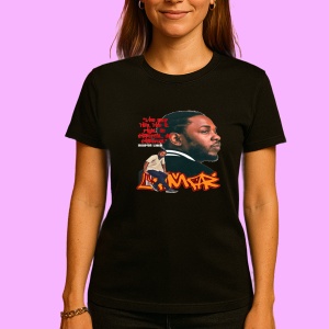 Tricou Kendrick Lamar v1, muzica RAP, Dama | Barbat | Copii, Culoare Negru - Img 3
