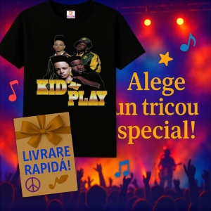 Tricou Kid 'n Play, muzica POP, Dama | Barbat | Copii, Culoare Negru - Img 7