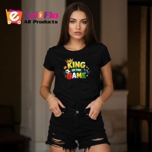 Tricou King Of The Game Minge Fotbal Coroana V1, din bumbac 100%, tricou negru Copii | Dama | Barbat - Img 7