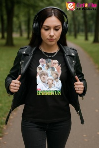 Tricou KPOP dama cu trupa formatia BAEKHYUN EXO 1 , music Coreean 143 - Img 6