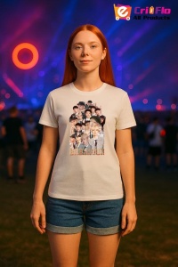Tricou KPOP dama cu trupa formatia BAEKHYUN EXO 2 , music Coreean 144 - Img 7