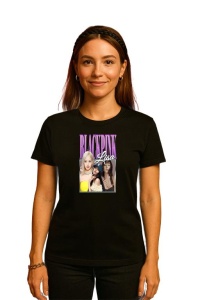 Tricou KPOP dama cu trupa formatia BLACK PINK LISA , music Coreean 154 - Img 2