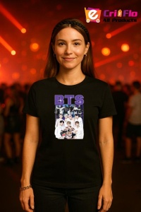 Tricou KPOP dama cu trupa formatia BTS 11 , music Coreean 178