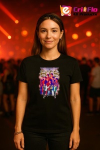 Tricou KPOP dama cu trupa formatia BTS 5 , music Coreean 182 - Img 4