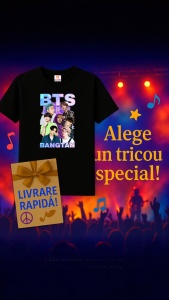 Tricou KPOP dama cu trupa formatia BTS BANGTAN , music Coreean 188 - Img 6