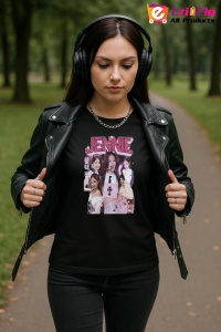 Tricou KPOP dama cu trupa formatia JENNE , music Coreean 221 - Img 6