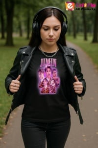 Tricou KPOP dama cu trupa formatia JIMIN 5 , music Coreean 235 - Img 5