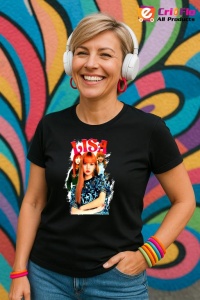 Tricou KPOP dama cu trupa formatia LISA 2 , music Coreean 255 - Img 5