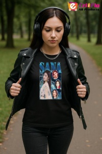 Tricou KPOP dama cu trupa formatia SANA 2 , music Coreean 284