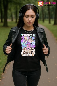 Tricou KPOP dama cu trupa formatia TWICE 15 , music Coreean 296 - Img 5