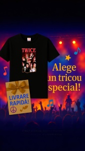 Tricou KPOP dama cu trupa formatia TWICE 2 , music Coreean 297 - Img 6