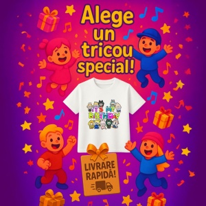 Tricou Labubu birthday multicolor, Unisex Dama si Barbat | Copii - Img 6