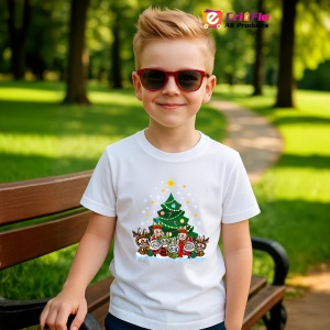 Tricou Labubu brad craciun, Unisex Dama si Barbat | Copii - Img 5