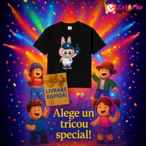 Tricou Labubu dodgers roz, Unisex Dama si Barbat | Copii, Culoare Negru - Img 6