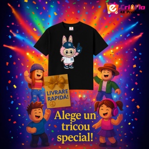 Tricou Labubu dodgers roz, Unisex Dama si Barbat | Copii, Culoare Negru - Img 11