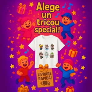 Tricou Labubu gasca jocuri, Unisex Dama si Barbat | Copii - Img 6