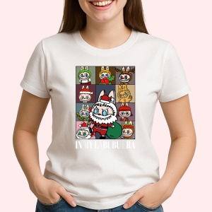 Tricou Labubu tabla craciun, Unisex Dama si Barbat | Copii - Img 2