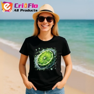 Tricou Lamaie verde si stropi intensi, Fructe, Copii | Dama, culoare negru - Img 11