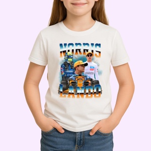 Tricou Lando Norris Colaj Artistic Echipa Mclaren Formula 1, Copii | Dama | Barbat - Img 3