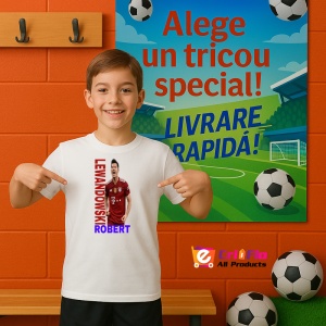 Tricou Lewandowski Robert Bayern Prezentare - Copii | Dama | Barbat - Img 6