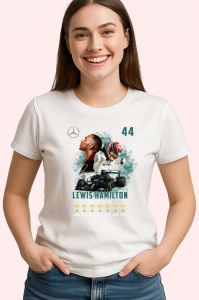 Tricou Lewis Hamilton Colaj Masina Trofee Mercedes Formula 1, Copii | Dama | Barbat - Img 3