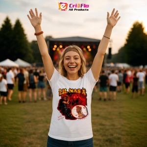 Tricou Lil Nas X - Red Theme, muzica POP, Dama | Barbat | Copii - Img 8