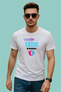 Tricou Loading Tatic In Devenire, din bumbac 100%, tricou alb, Dama | Barbat - Img 2