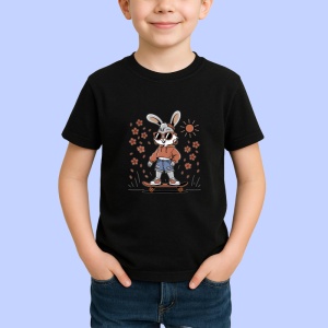 Tricou Lola cu skateboard si hanorac roz pastel Copii | Dama | Barbat Barbat - Img 6