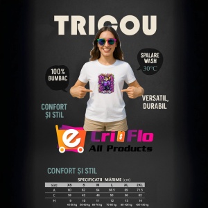 Tricou Lola stil streetwear pe fundal stropi roz si mov Copii | Dama | Barbat Barbat - Img 13