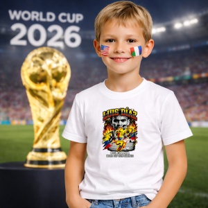Tricou Luis Diaz Colombia World Cup Fifa 2026, din bumbac 100%, tricou alb, Copii | Dama | Barbat - Img 5