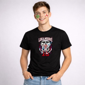 Tricou Luka Modric Croatia World Cup Fifa 2026, din bumbac 100%, tricou negru, Copii | Dama | Barbat - Img 2