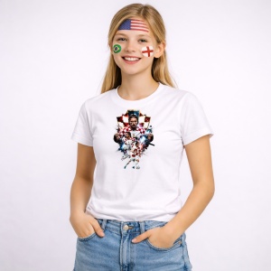 Tricou Luka Modric Croatia World Cup Fifa 2026 V2, din bumbac 100%, tricou alb, Copii | Dama | Barbat - Img 3